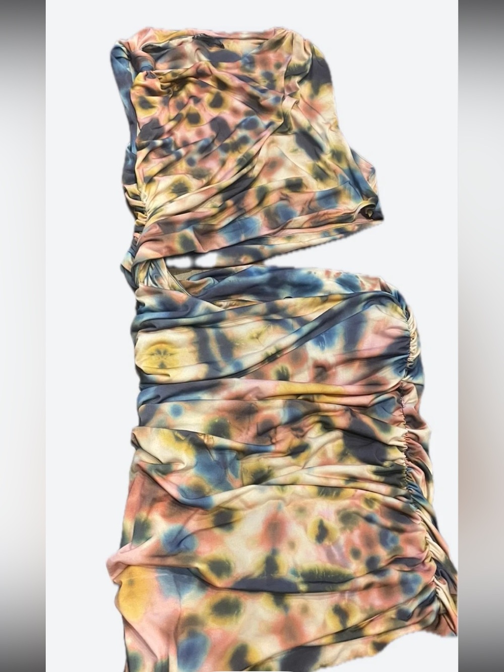 Zara Pastel Tie-Dye Dress in Pink, Blue & Yellow